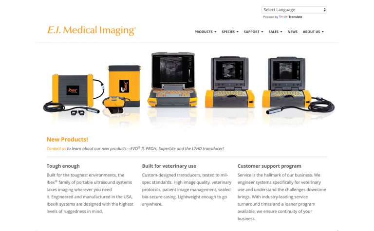 Ultrasound developer E.I. Medical updates website