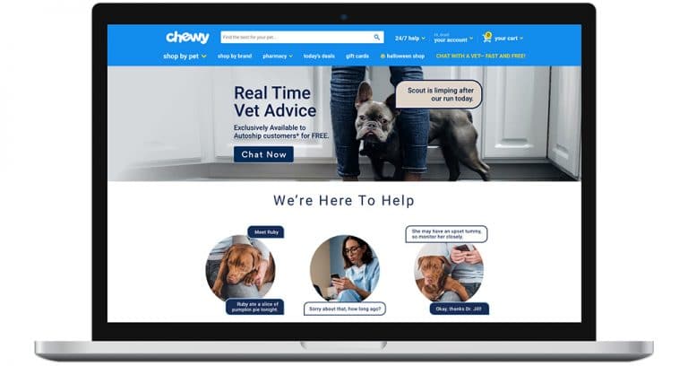 Chewy delivers free veterinary teleadvice
