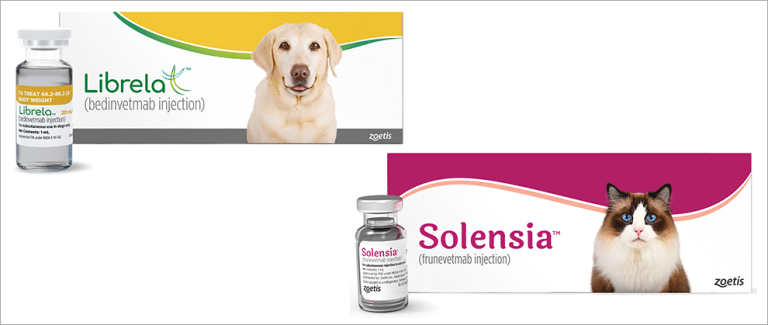 Zoetis Librela® (bedinvetmab injection) and Solensia® (frunevetmab injection)