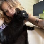 Christiana Vrinios and her cat Chuck